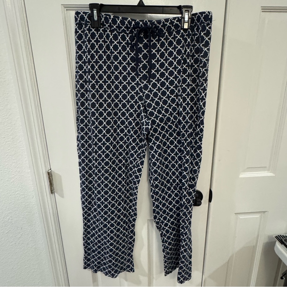 🛶 Nautica Navy &‎ White Geometric Lounge Pants - Size L 🛶